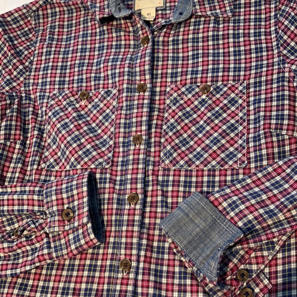 GH Bass&CO plaid buttoned shirt size XS - Picture 15 of 16